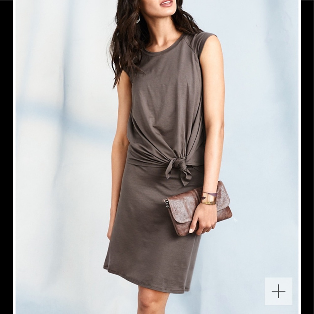 Garnet Hill | Twist Bodice Knit Dress Tencel